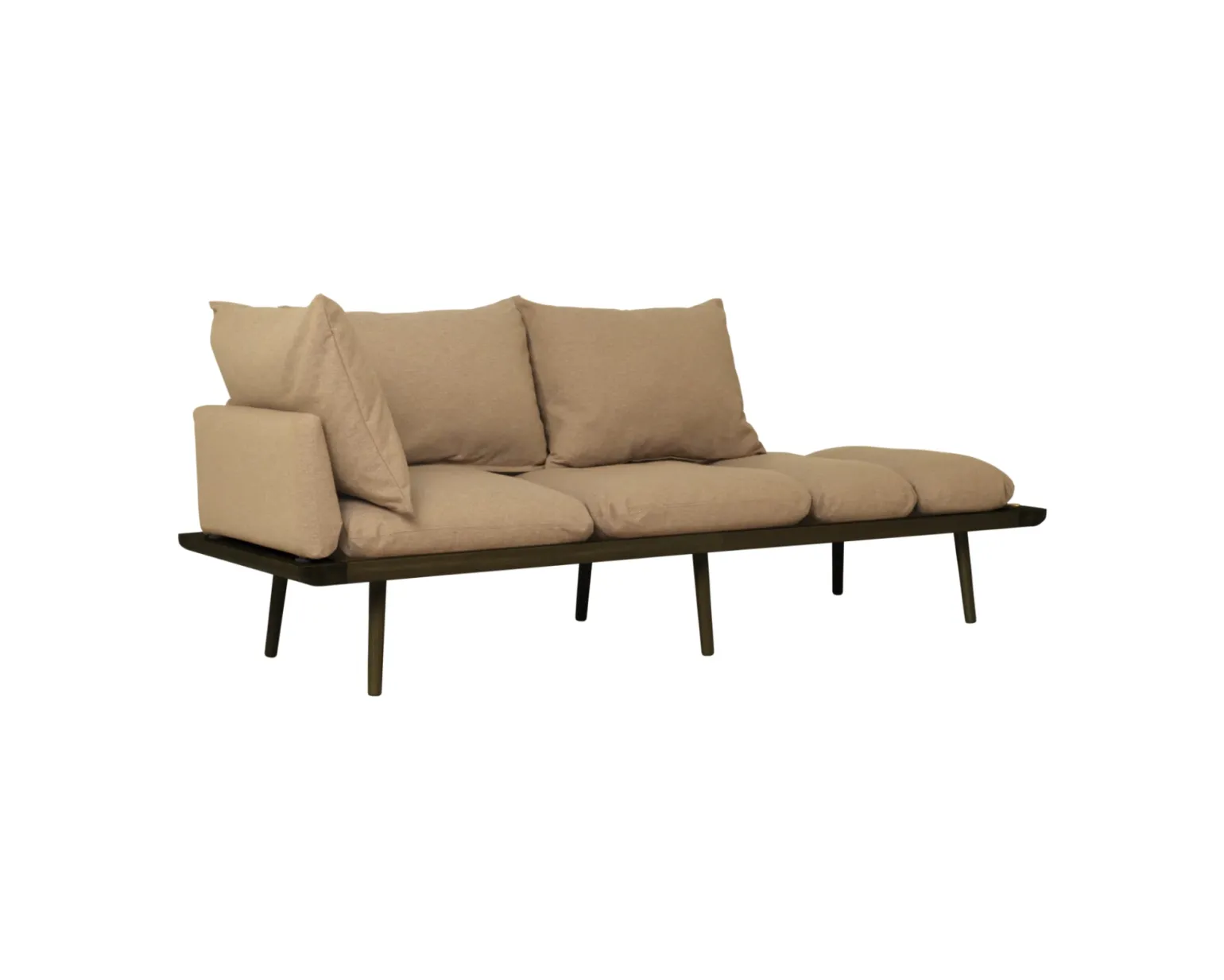 Umage Lounge Around 3-sits soffa mörkbetsad ek / Sugar Brown