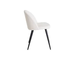 Velvet Deluxe matstol vit, set om 2