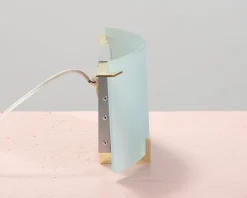 Vägglampa glas / guld