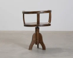 Vintage arbetsstol brun