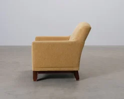 Vintage Borg fåtölj gul