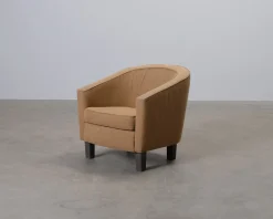 Vintage fåtölj brun