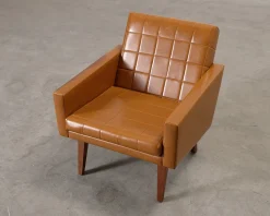 Vintage fåtölj 1960-tal brun
