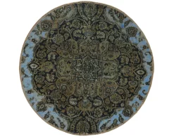 Vintage Kerman orientalisk matta ø 100 cm