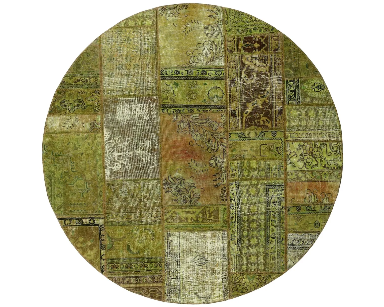 Vintage Patchwork orientalisk matta ø 200 cm