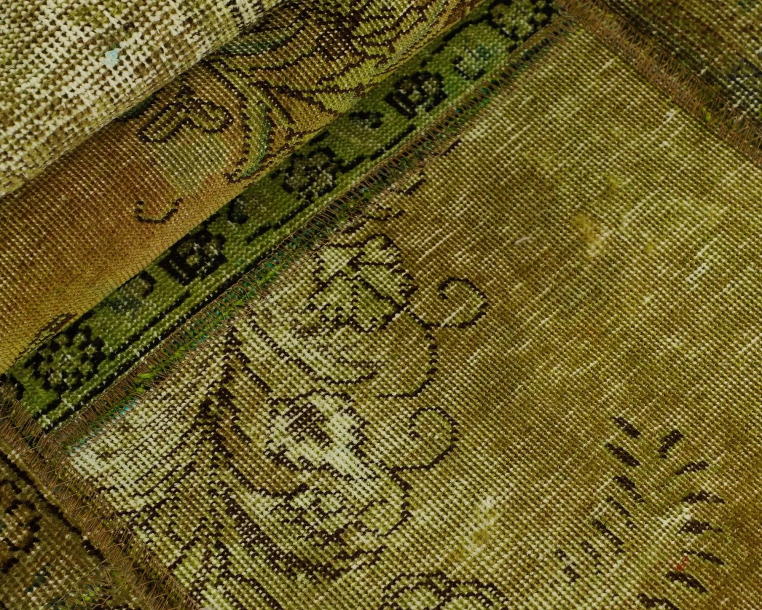 Vintage Patchwork orientalisk matta ø 200 cm