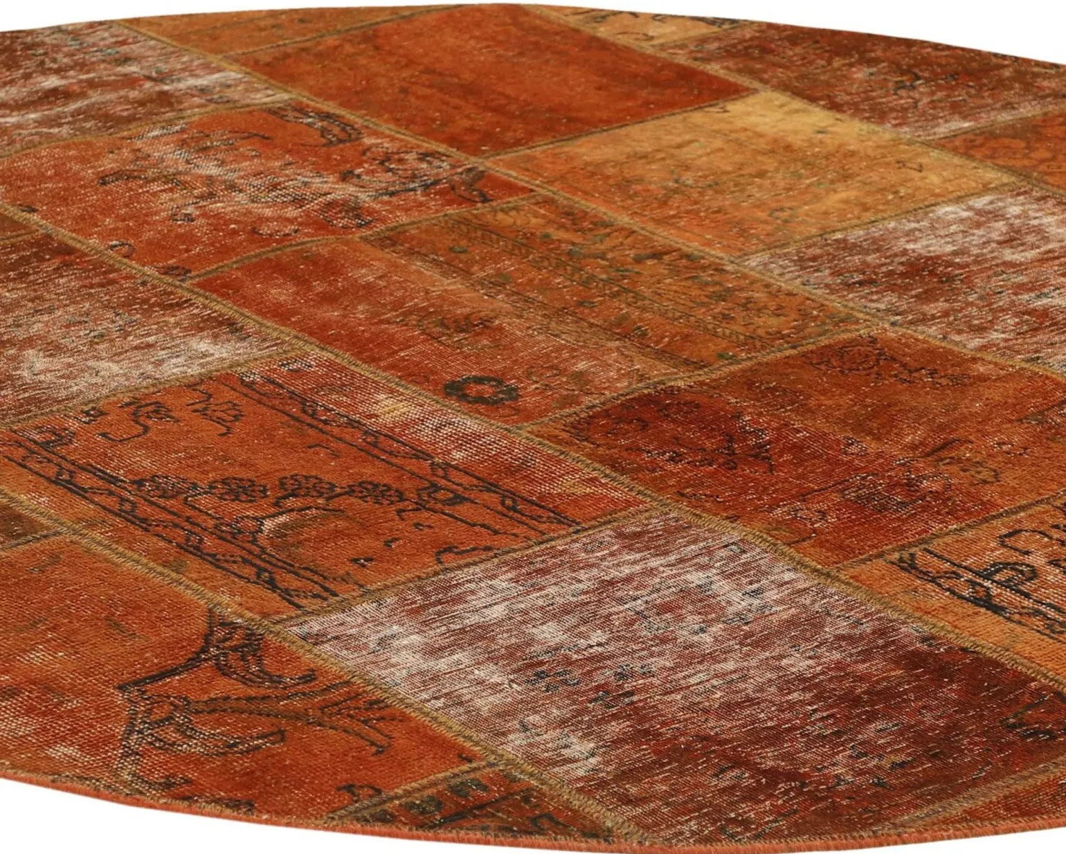 Vintage Patchwork orientalisk matta ø 200 cm
