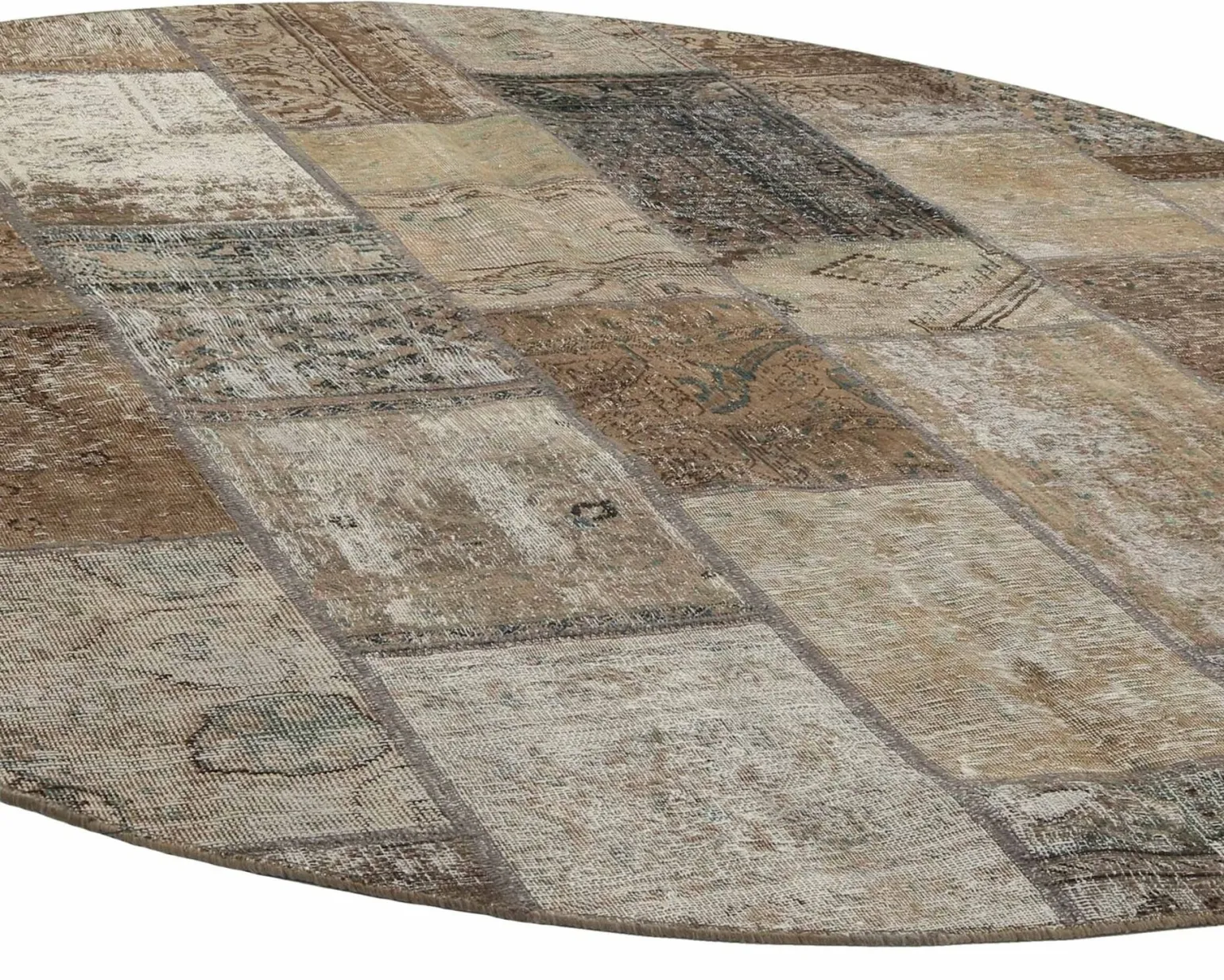 Vintage Patchwork orientalisk matta ø 250 cm