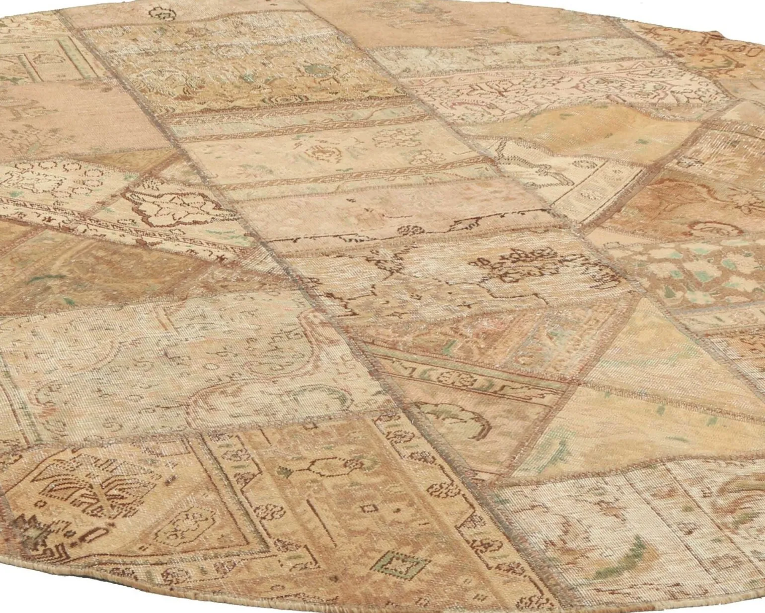 Vintage Patchwork orientalisk matta ø 250 cm