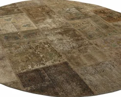 Vintage Patchwork orientalisk matta ø 250 cm
