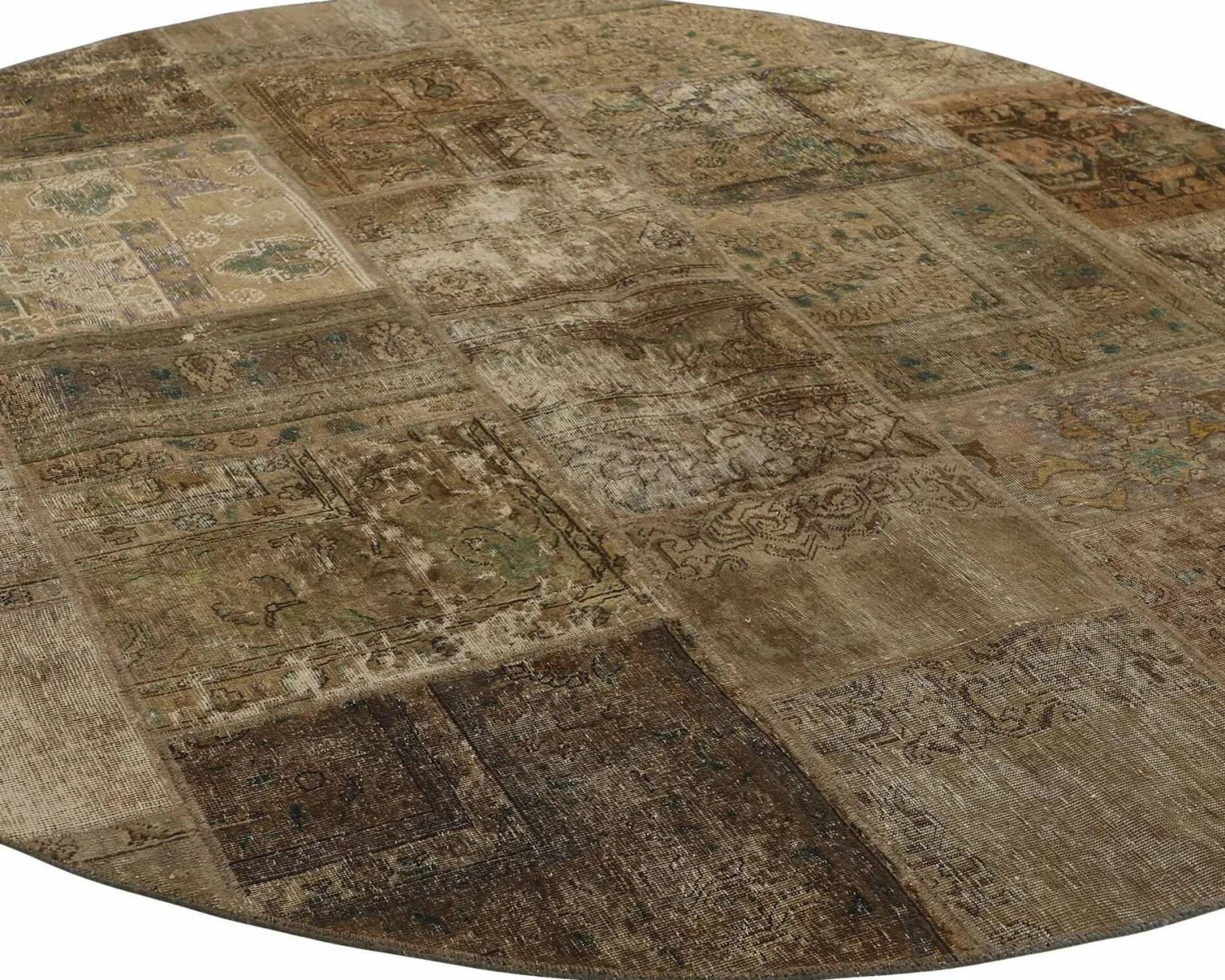 Vintage Patchwork orientalisk matta ø 250 cm