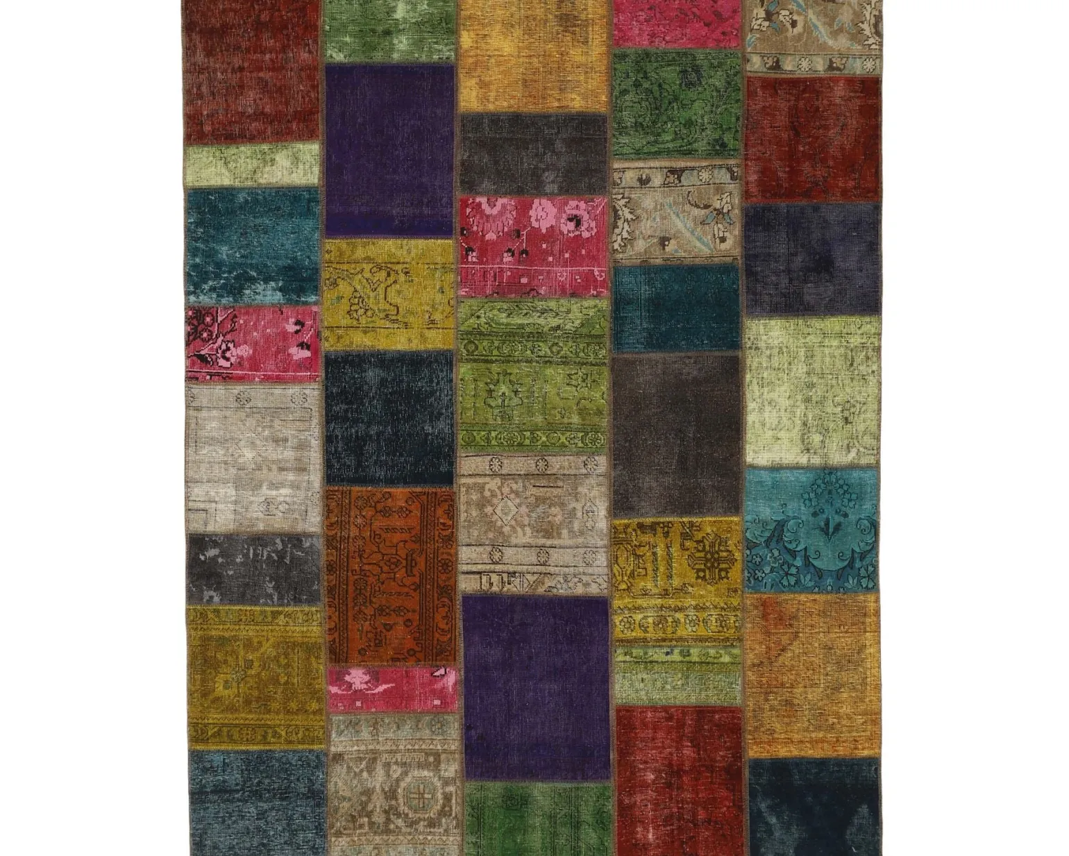 Vintage Patchwork orientalisk matta 202 x 253 cm