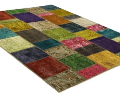Vintage Patchwork orientalisk matta 202 x 253 cm
