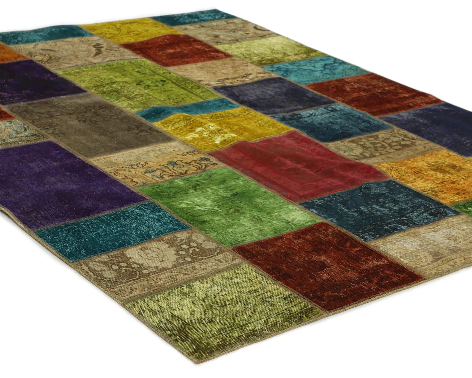 Vintage Patchwork orientalisk matta 208 x 256 cm