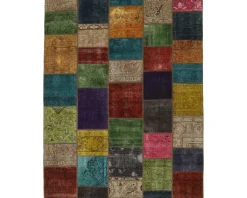 Vintage Patchwork orientalisk matta 203 x 259 cm