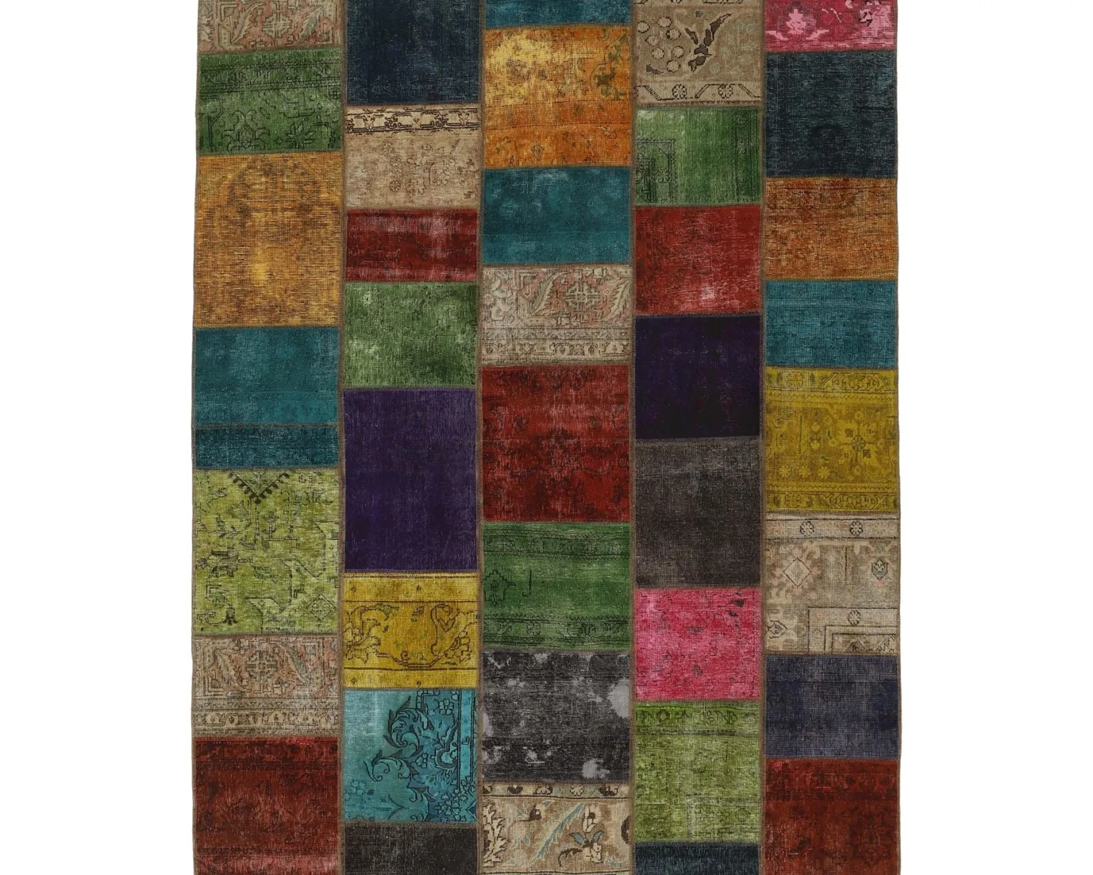 Vintage Patchwork orientalisk matta 203 x 259 cm