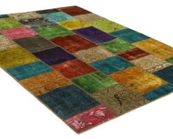 Vintage Patchwork orientalisk matta 203 x 259 cm