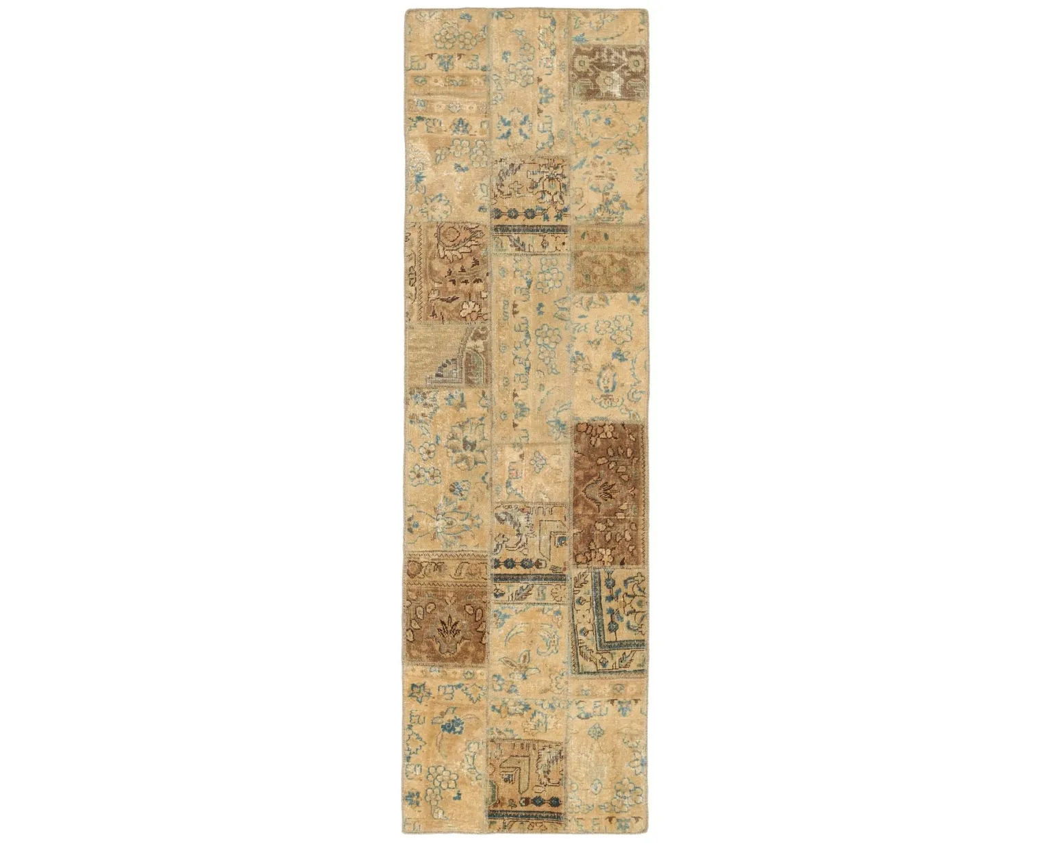 Vintage Patchwork orientalisk matta 75 x 251 cm