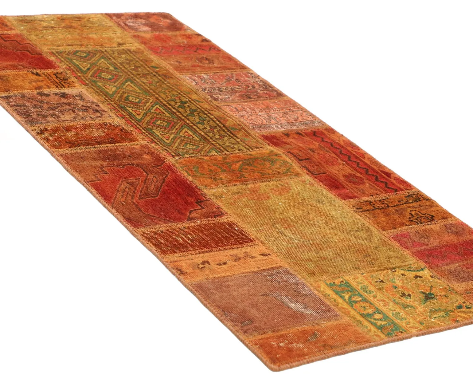 Vintage Patchwork orientalisk matta 75 x 155 cm