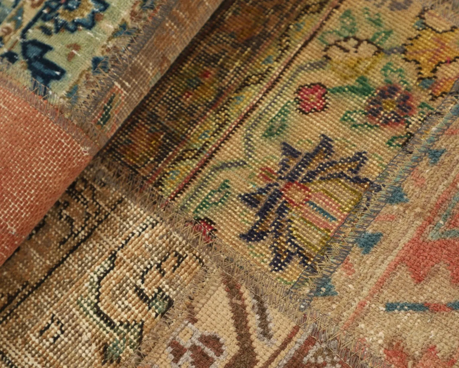 Vintage Patchwork orientalisk matta 74 x 152 cm