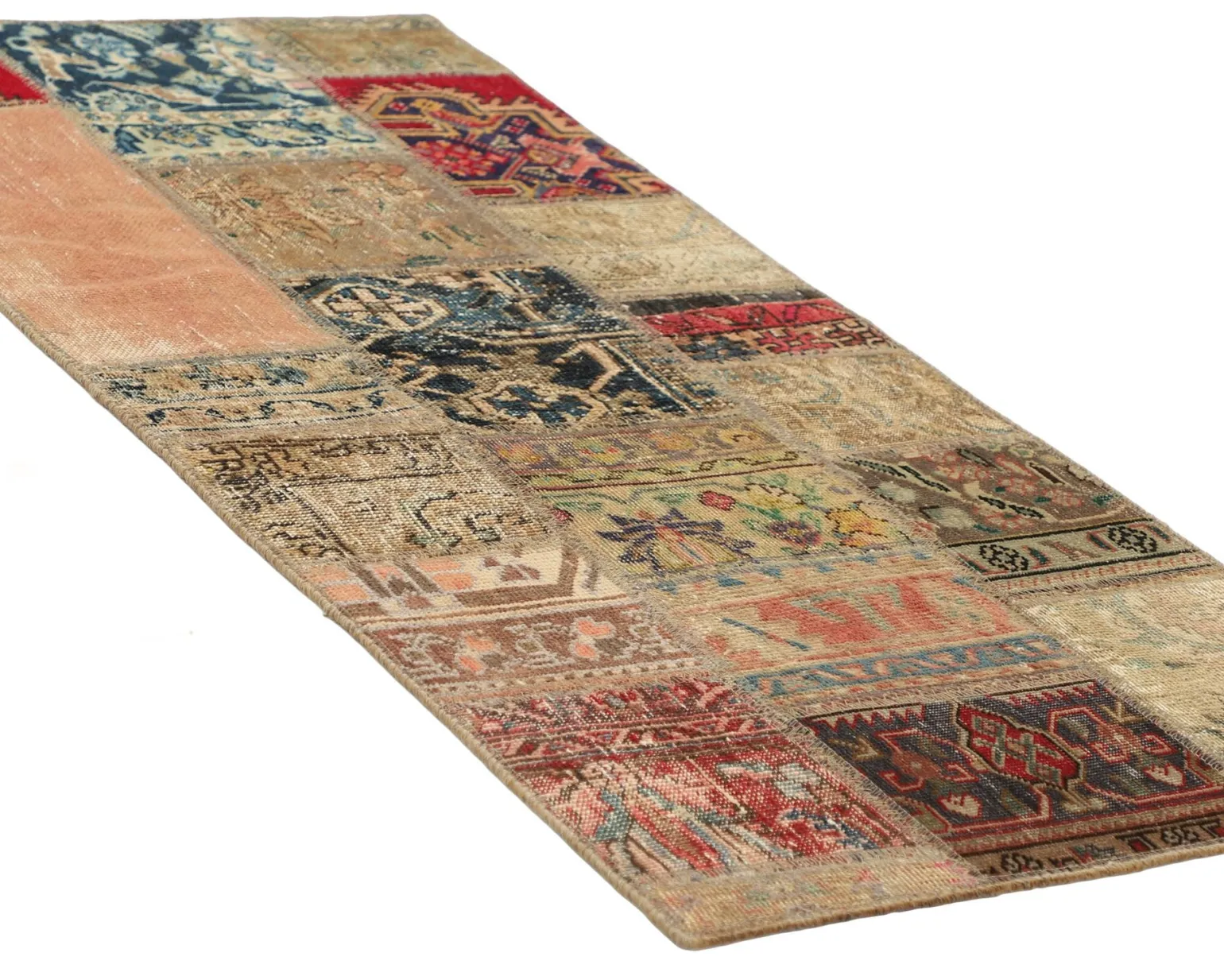 Vintage Patchwork orientalisk matta 74 x 152 cm