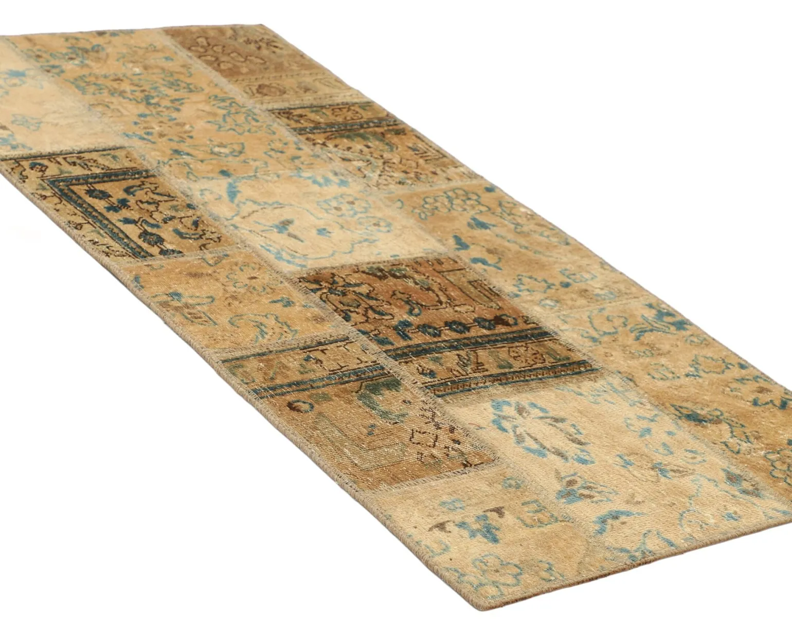 Vintage Patchwork orientalisk matta 74 x 153 cm