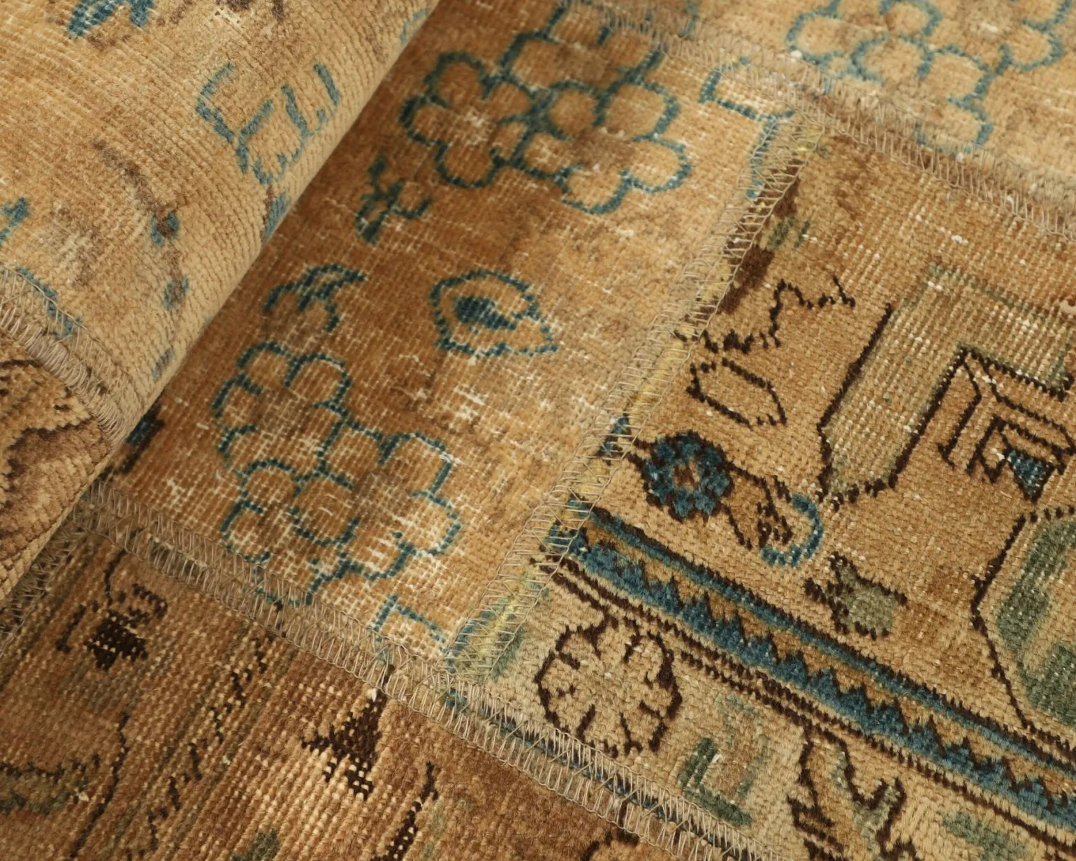 Vintage Patchwork orientalisk matta 75 x 156 cm