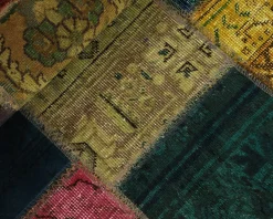 Vintage Patchwork orientalisk matta 75 x 151 cm