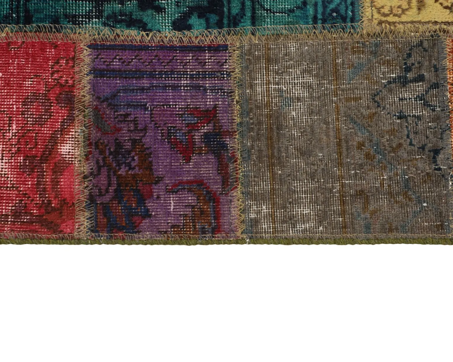 Vintage Patchwork orientalisk matta 76 x 155 cm