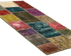 Vintage Patchwork orientalisk matta 76 x 155 cm