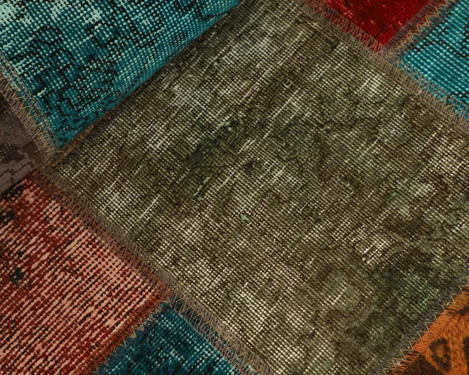 Vintage Patchwork orientalisk matta 75 x 154 cm