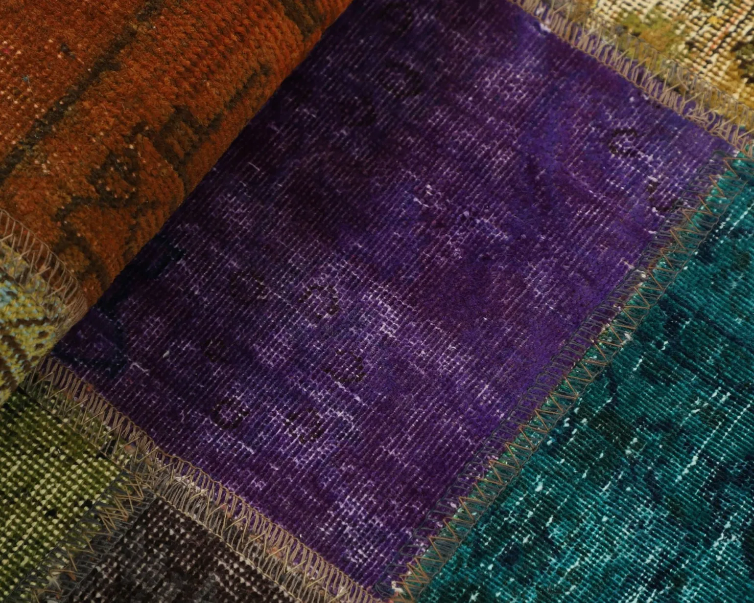 Vintage Patchwork orientalisk matta 75 x 153 cm