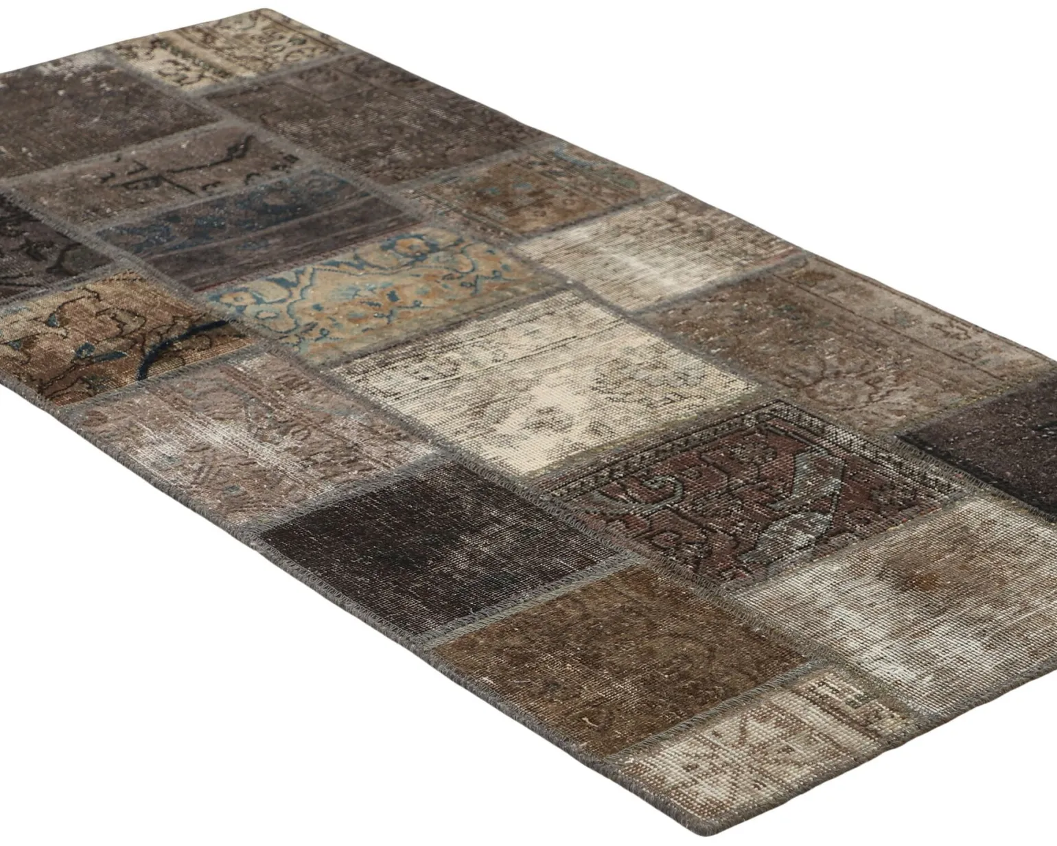 Vintage Patchwork orientalisk matta 75 x 156 cm