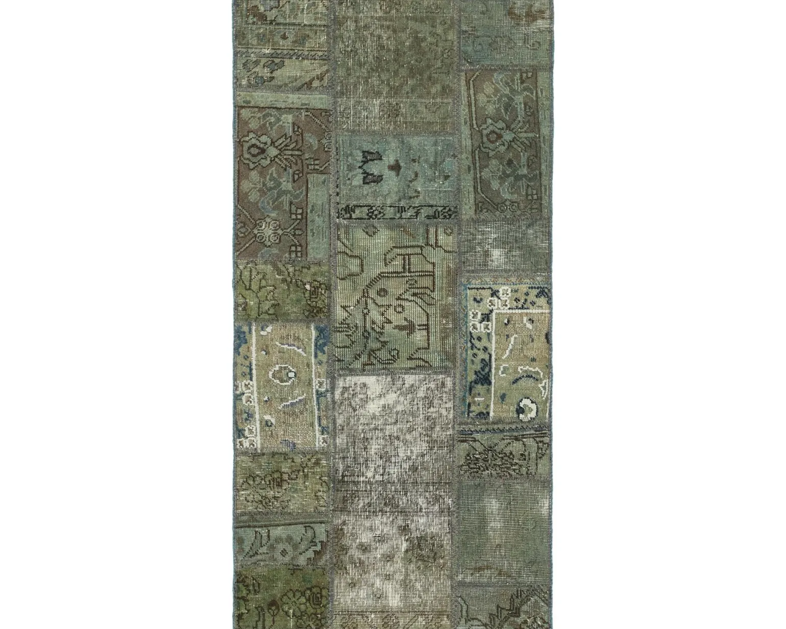 Vintage Patchwork orientalisk matta 75 x 154 cm
