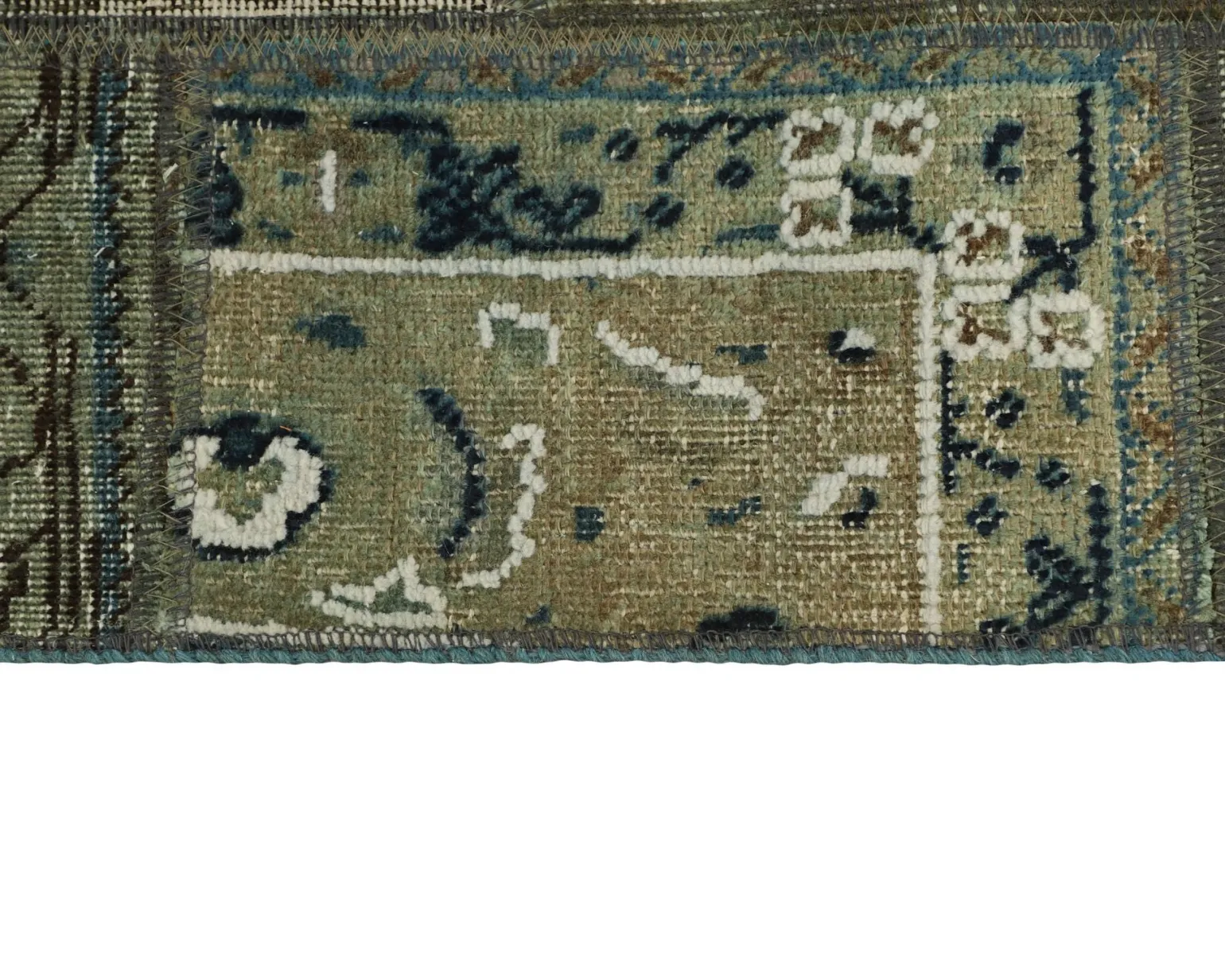 Vintage Patchwork orientalisk matta 75 x 154 cm