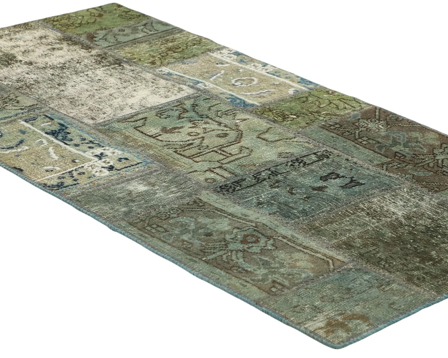 Vintage Patchwork orientalisk matta 75 x 154 cm