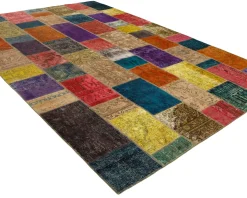 Vintage Patchwork orientalisk matta 249 x 359 cm