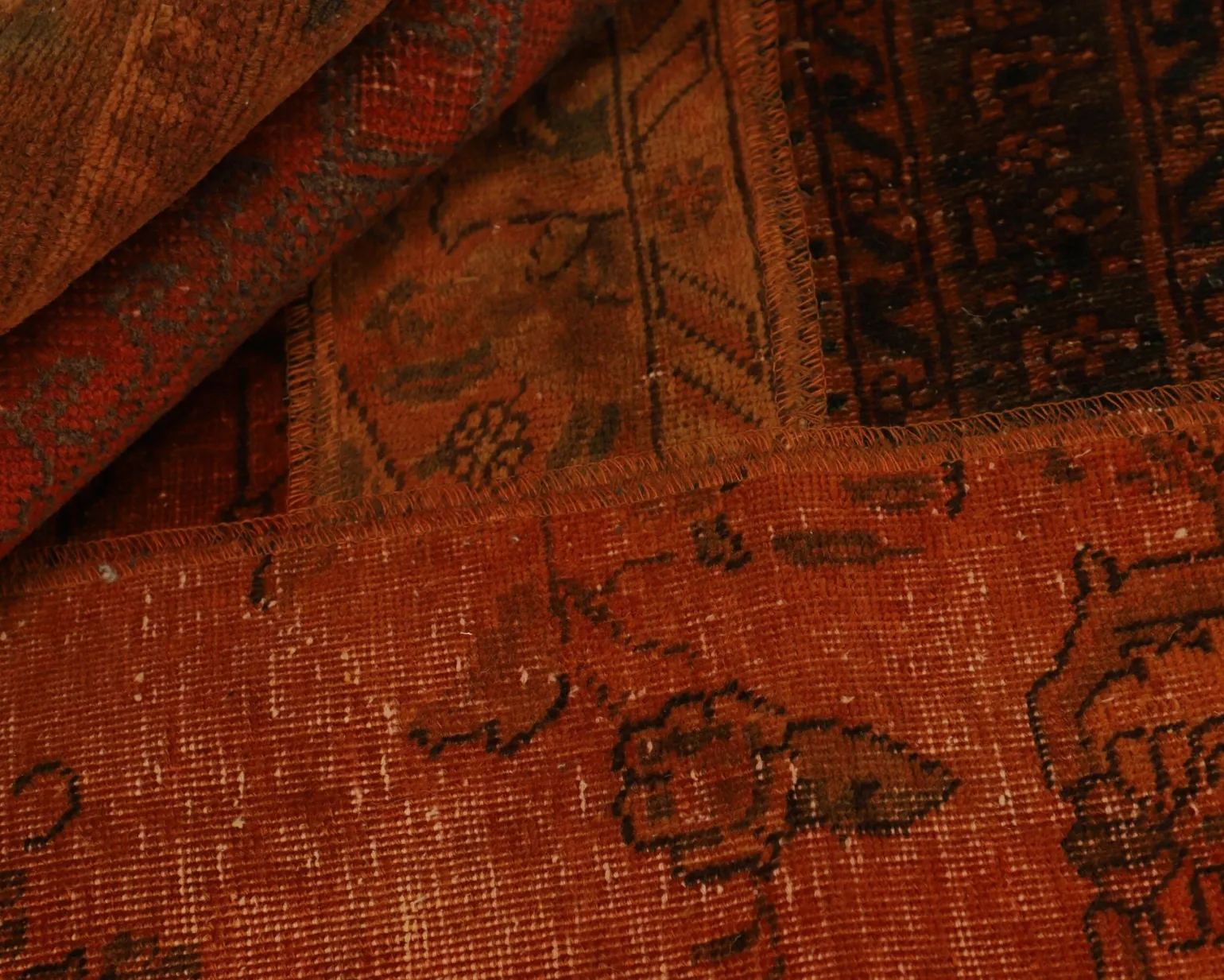 Vintage Patchwork orientalisk matta 203 x 248 cm