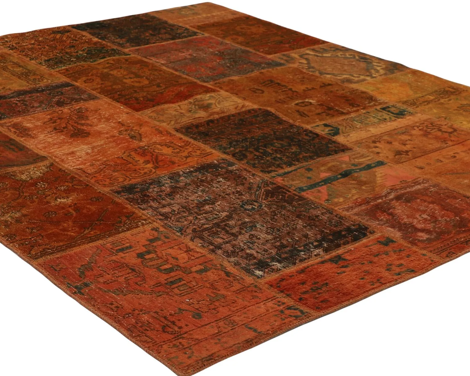 Vintage Patchwork orientalisk matta 203 x 248 cm