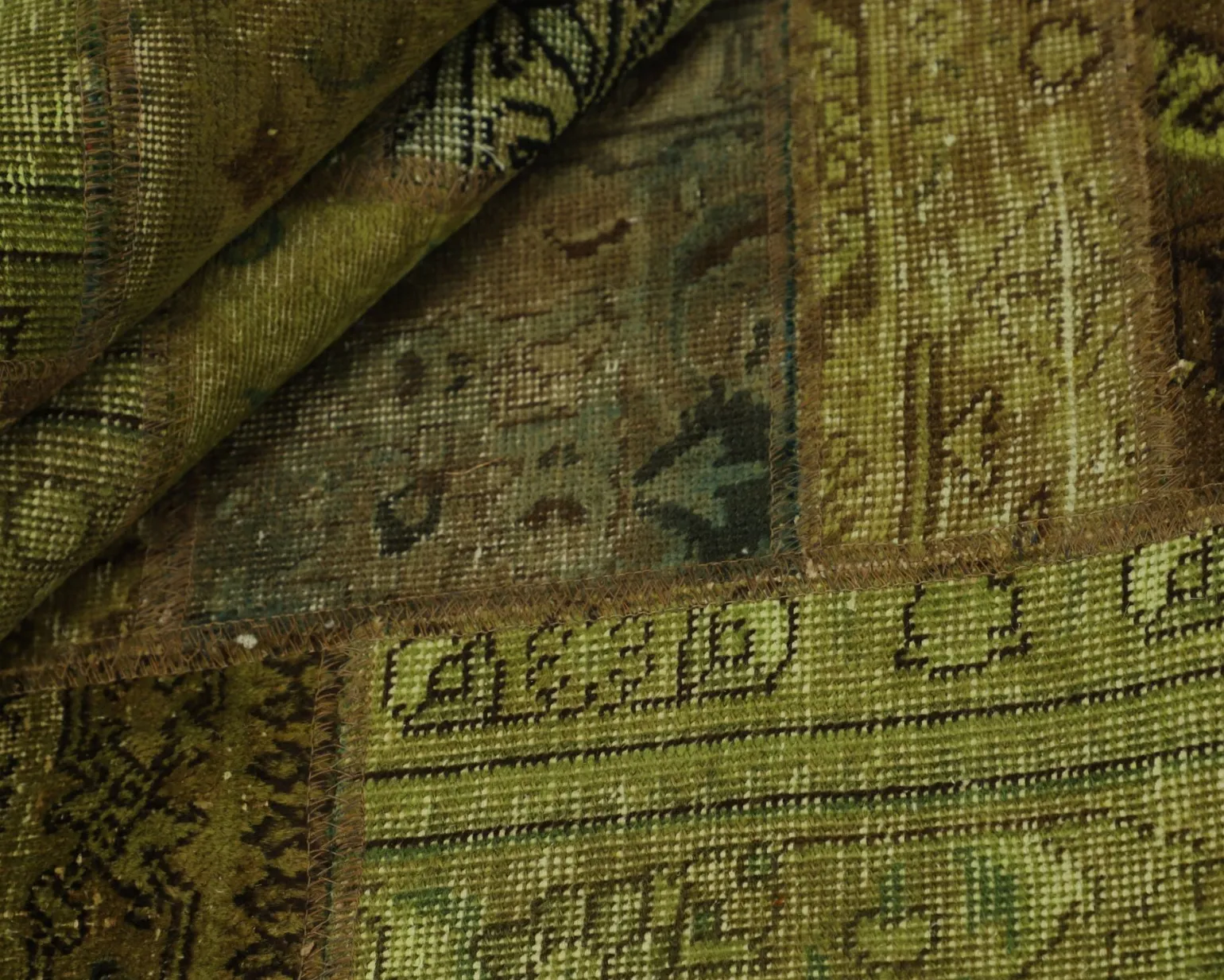 Vintage Patchwork orientalisk matta 251 x 300 cm