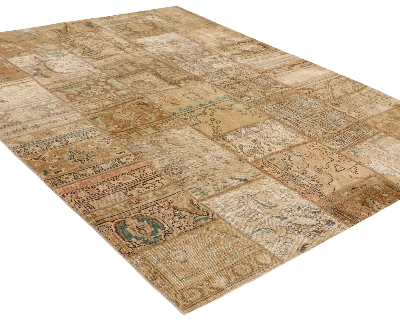 Vintage Patchwork orientalisk matta 205 x 258 cm