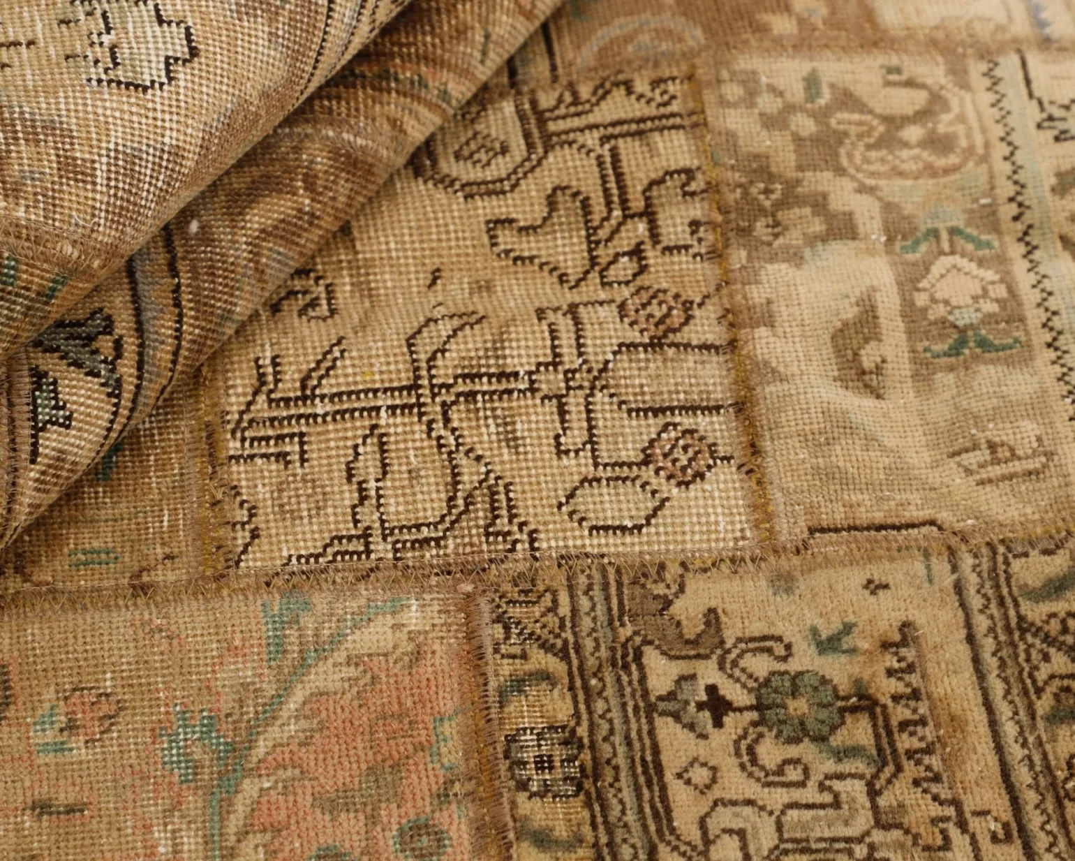 Vintage Patchwork orientalisk matta 250 x 355 cm