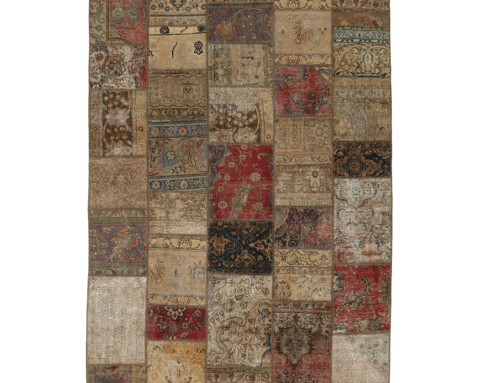 Vintage Patchwork orientalisk matta 197 x 254 cm