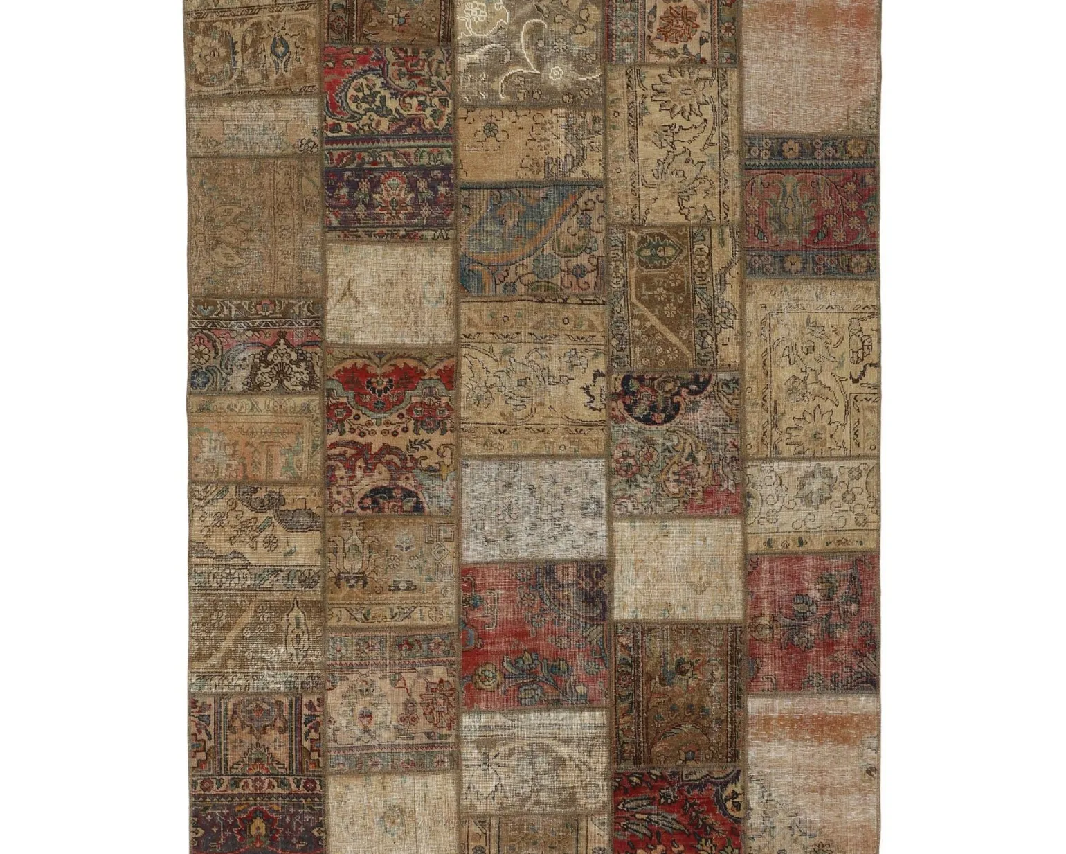 Vintage Patchwork orientalisk matta 197 x 250 cm