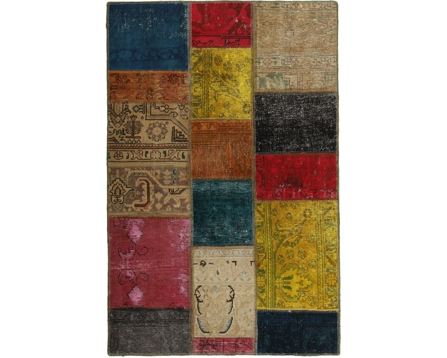 Vintage Patchwork orientalisk matta 104 x 156 cm