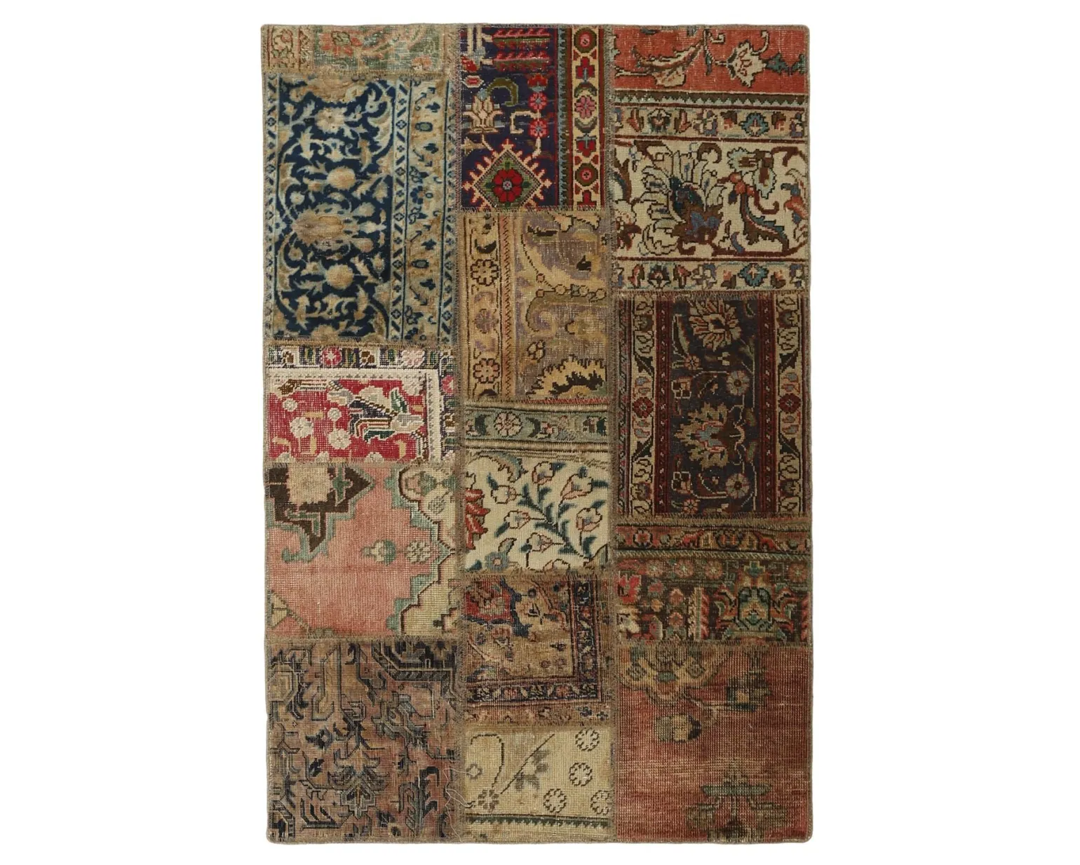 Vintage Patchwork orientalisk matta 104 x 154 cm