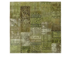 Vintage Patchwork orientalisk matta 202 x 202 cm