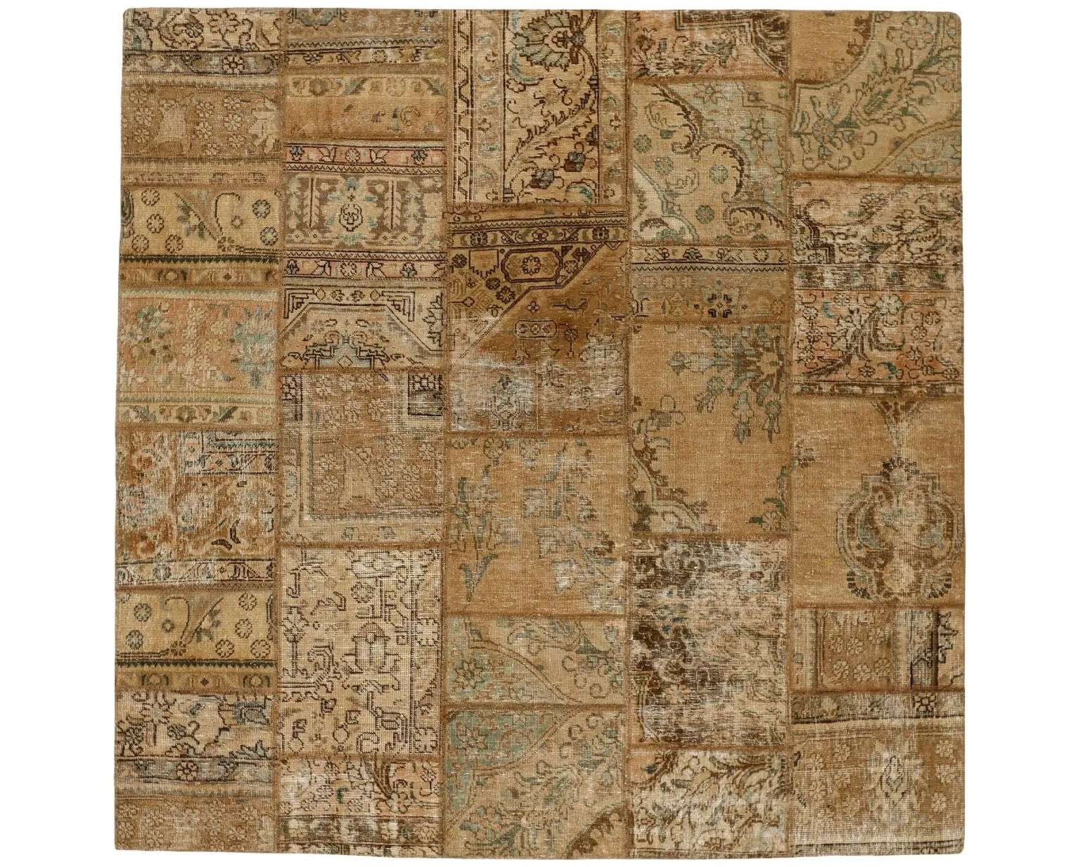 Vintage Patchwork orientalisk matta 201 x 201 cm