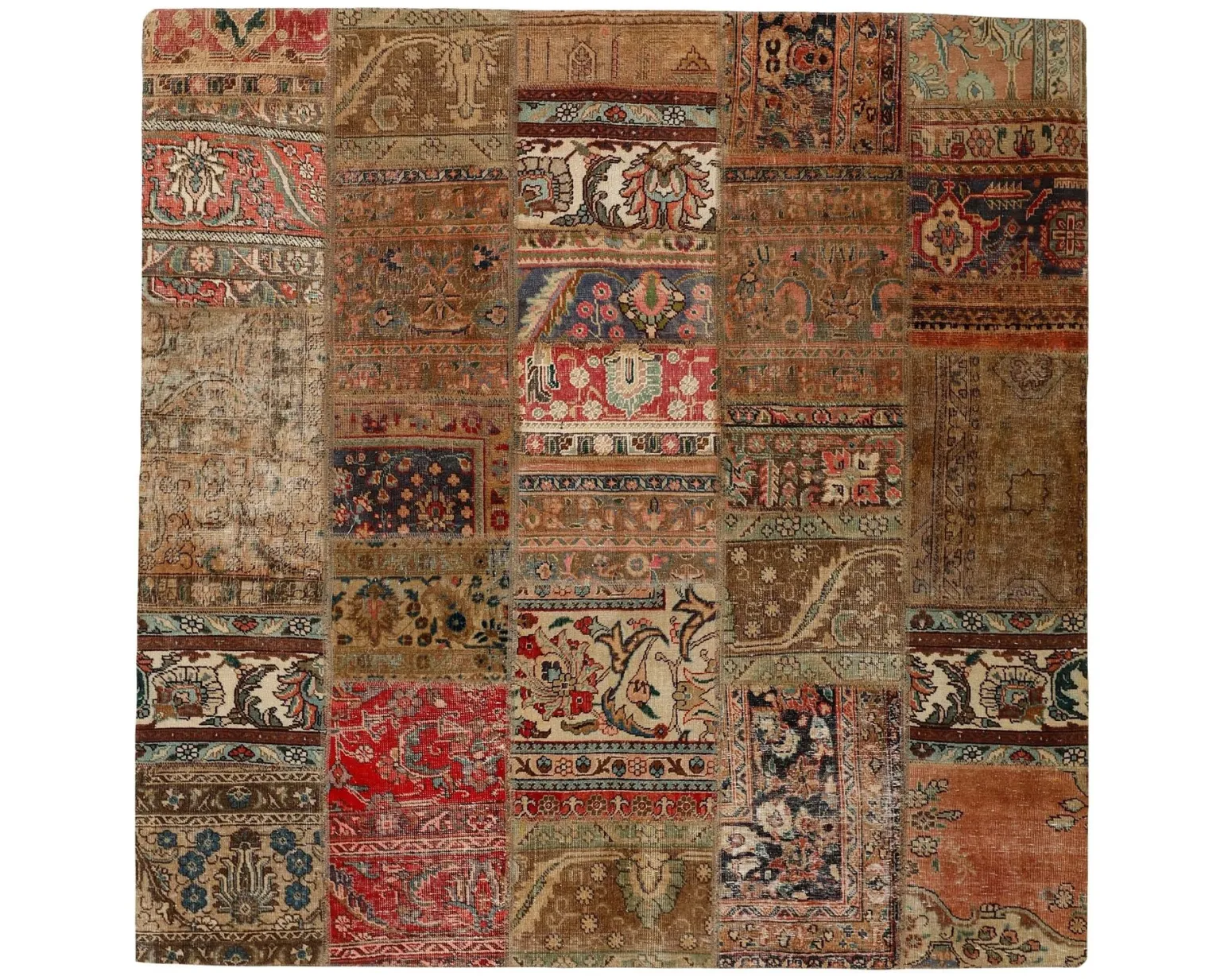 Vintage Patchwork orientalisk matta 205 x 204 cm