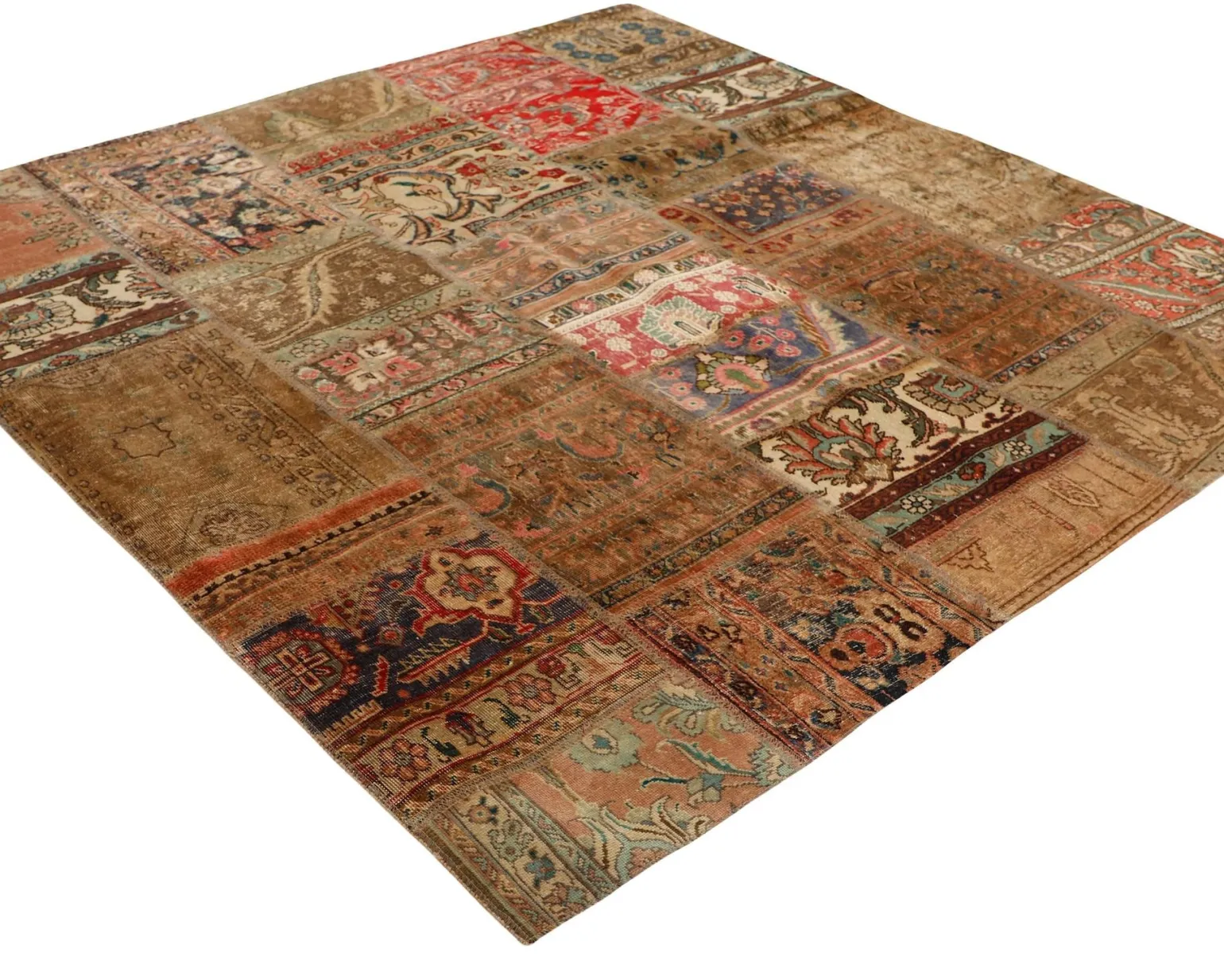 Vintage Patchwork orientalisk matta 205 x 204 cm